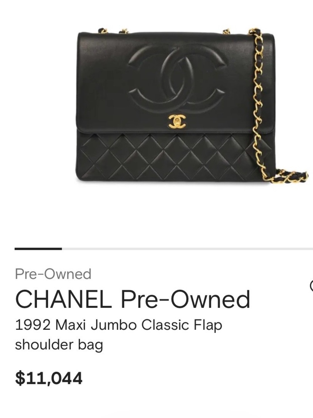 CHANEL Classic Flap Maxi Chain Shoulder Bag Black Lambskin - Picture 9 of 9